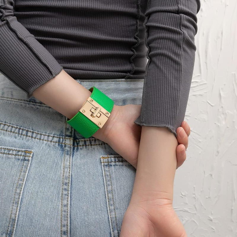 Rantanto Braid Leather Wrap Bracelet Trendy Stackable Crystal Cuff Boho Gold Heart Bracelet Jewelry Gift For Women - Image 4